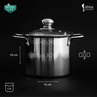 Gambar Royal Life High Pot 16cm / Panci Tinggi Mini untuk Pasta / Kaldu /Soup dari Stilus Kitchen undefined 3 Tokopedia