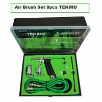 Gambar Tekiro air brush set 8 pcs 0,3mm kit paint spray gun spet pen lukis dari Nambangan Teknik undefined 1 Tokopedia