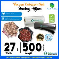 Gambar PLASTIK VACUM EMBOS / VACUUM SEALER ROLL EMBOSSED EMBOSS VARIAN 27x500 - Hitam dari PabrikPacking undefined 1 Tokopedia