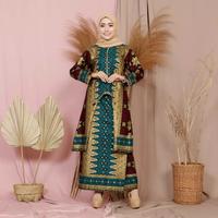 Gambar Bahan Kebaya Modern Motif Songket Palembang Premium - Maudy Marun dari Gallery Songket Modern undefined 5 Tokopedia
