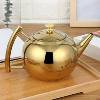 Gambar Kettle Teko Air Teh Kopi Water Kettle Teapot with Filter gold-silver - gold, 1L dari Accera Store undefined 1 Tokopedia