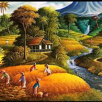 Gambar Lukisan Pemandangan Alam dan Air Terjun Yang Sangat Indah dari Bali Bagus Art undefined 4 Tokopedia