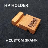 Gambar Stand dudukan hp + CUSTOM GRAFIR souvenir pernikahan wedding gift - Polos dari solidewood undefined 1 Tokopedia