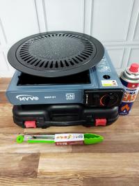 Gambar Paket bbq kompor portable + grillpan + 1 tabung gas + Capitan - Welhome Hitam dari Go Orginal undefined 3 Tokopedia