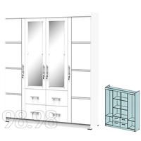 Gambar Lemari Pakaian 4 Pintu Putih - Lemari Pakaian Jumbo Dillan - Medan dari VW SHOP MEDAN undefined 3 Tokopedia