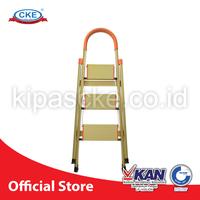 Gambar Ladder Tangga Lipat KMH0303K 3 Step Gold Bentuk A 1.1 Meter Aluminium dari SumberSuksesShop undefined 1 Tokopedia