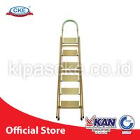 Gambar Ladder Tangga Lipat HD06X 6 Step Gold 1.9 Meter Aluminium Engsel dari SumberSuksesShop undefined 2 Tokopedia