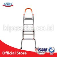 Gambar Ladder Tangga Lipat KMH0304 4 Step Silver 1.4 Meter Aluminium Engsel dari SumberSuksesShop undefined 2 Tokopedia