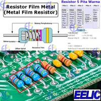 Gambar EELIC RSR-MEF -1M ISI 5 Pcs resistor film metal 1m 1 mega ohm 1/4 watt dari EELIC undefined 3 Tokopedia