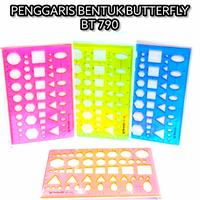 Gambar BUTTERFLY Penggaris Bentuk Cetakan Bangun datar BT785 BT790 - Model BT 785 dari ATK FANCY SHOP88 undefined 1 Tokopedia