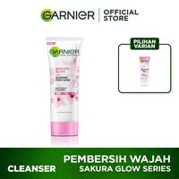 Gambar Garnier Pembersih Wajah Sakura Glow Series - Cleanser, 100 ml dari Garnier Official Store undefined 1 Tokopedia