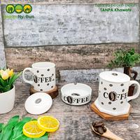 Gambar 2 Pcs Cangkir Tutup + Asbak Print Coffee / Mug Teh / Gelas Kopi dari dapurnybun undefined 5 Tokopedia