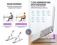 Gambar ROBOT RT-LS02 Aluminum Alloy Liftable & Foldable Laptop Cooling Stand dari Light Luna Store undefined 4 Tokopedia