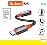 Gambar Adapter converter headset mcdodo Usb type c to jack audio 3.5mm IPad - cable konverter, aux CA-7561 dari iova original undefined 1 Tokopedia