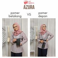Gambar Tas Dompet Wanita Azura Original My Qeena Hp Dan Uang Selempang - Maroon dari Pepuyu Official undefined 2 Tokopedia