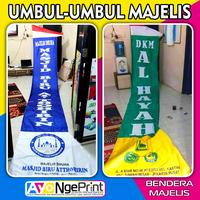 Gambar Sablon Umbul-umbul Majelis / Masjid / Pesantren / Yayasan - 50x300 cm dari Percetakan Ayo Ngeprint Bekasi undefined 3 Tokopedia