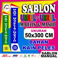 Gambar Sablon Umbul-umbul Majelis / Masjid / Pesantren / Yayasan - 50x300 cm dari Percetakan Ayo Ngeprint Bekasi undefined 1 Tokopedia