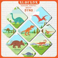 Gambar Decor Art Aldekor Pajangan Sticker Dinding Tempel Dino Saurus - D - D2 dari Decor Art undefined 1 Tokopedia