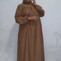 Gambar BAJU DINAS PNS PEMDA GAMIS WANITA JUMBO SIZE UKURAN BESAR BUSUI DRESS - gamis milo, XXL dari stickerdindingbandung undefined 3 Tokopedia