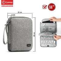 Gambar COPPER Tas Tablet Double Layer 11" Powerbank Waterproof /Tas Organizer - Abu-abu dari Copper Indonesia undefined 2 Tokopedia