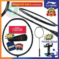 Gambar LINING SUPERLITE MAX 9 RAKET BADMINTON ORIGINAL - PKT AP6, Black Gold dari PROCHAMPION undefined 5 Tokopedia