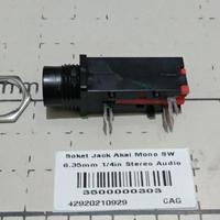 Gambar Soket Jack Akai Mono 6.35mm 3 pin kaki Socket Input Colokan Jek Jack dari xxstreme undefined 1 Tokopedia
