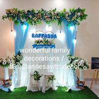 Gambar dekorasi backdrop khitanan 2.2mtr (tanpa tulisan styrofoam) dari Wonderful Family Decorations-Anne Savitri undefined 1 Tokopedia