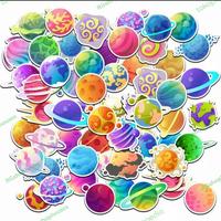 Gambar stiker motif planet aesthetic angkasa waterproof 57pcs kulkas laptop dari RGshophouses undefined 1 Tokopedia