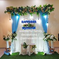 Gambar dekorasi backdrop khitanan 2.2mtr (tanpa tulisan styrofoam) dari Wonderful Family Decorations-Anne Savitri undefined 4 Tokopedia