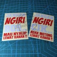 Gambar Cutting Sticker Viral - JANGAN NGIRI Tertib Lalu Lintas - merah putih ref, IRI CIK dari d-sign46 undefined 1 Tokopedia