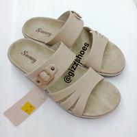 Gambar Sandal Remaja Cewek Perempuan Wanita Snowy AU-02 Selobong Selop Cream - 37 dari gizzshoes undefined 1 Tokopedia