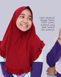 Gambar Jilbab Kerudung Anak SD SMP Sekolah Remaja ABG Perempuan Marun 2 -14th - S dari Dyra house undefined 2 Tokopedia