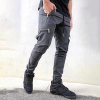 Gambar CELANA CARGO JOGER ZIPPER PRIA ORIGINAL | KARGO JOGGER PANTS PANJANG - Abu-abu, XXL dari DECLINE undefined 5 Tokopedia