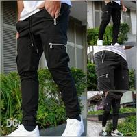 Gambar CELANA CARGO JOGER ZIPPER PRIA ORIGINAL | KARGO JOGGER PANTS PANJANG - Abu-abu, XXL dari DECLINE undefined 4 Tokopedia