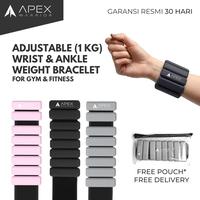 Gambar Apex Warrior Adjustable Wrist Ankle Weight Straps Pemberat Tangan Kaki - Satuan (0.5KG), Hitam dari Apex Warrior undefined 1 Tokopedia