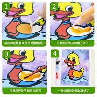 Gambar Mainan pasir sand painting melukis pasir box bebek art craft set kado dari Jarkidsedu Toy undefined 4 Tokopedia
