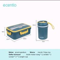 Gambar Ecentio Lunch Box set With Handle dari herbal-kraton354 undefined 1 Tokopedia