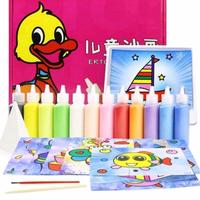 Gambar Mainan pasir sand painting melukis pasir box bebek art craft set kado dari Jarkidsedu Toy undefined 2 Tokopedia