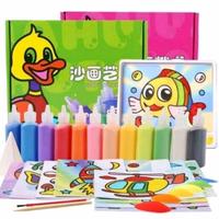 Gambar Mainan pasir sand painting melukis pasir box bebek art craft set kado dari Jarkidsedu Toy undefined 3 Tokopedia