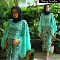 Gambar Setelan Kebaya Brokat Lace Cape / Cape Glitter Milo Dan Warna Lainnya dari Batik Kebaya Modern undefined 4 Tokopedia