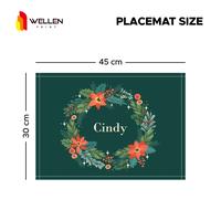 Gambar WELLEN PRINT - Cetak Placemat Custom Nama Tema Natal  / Print Table Mat Tatakan Piring Christmas Edition Bahan Premium Canvas - PNC 05 dari WELLEN PRINT OFFICIAL undefined 3 Tokopedia