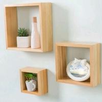 Gambar Rak dinding kayu/Rak dinding kotak/Rak dinding ambalan Minimalis 1 set dari MilenialFurniture10 undefined 2 Tokopedia