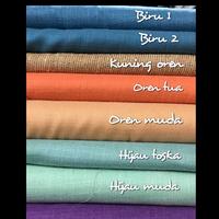 Gambar Kain Linen Premium Polos Full Cotton Katun Import Polos Meteran - Kuning oren dari MAHAKAIN undefined 2 Tokopedia