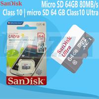 Gambar Sandisk microSD 64GB 100MB/s A1 Class 10 memory micro SD 64 GB 100 MB dari GADZILA STORE undefined 1 Tokopedia