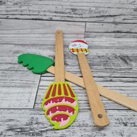 Gambar small silicone spatula natal wooden handle / muffin xmas - xmas tree dari etc shopline undefined 4 Tokopedia