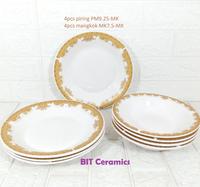Gambar Piring Dan Mangkok Keramik Motif Mahkota Bit Keramik (Sesuai gambar) dari PD Bumi Megah undefined 1 Tokopedia