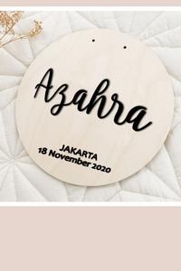 Gambar papan nama kayu untuk cafe, toko / Hiasan dinding nama custom - 50 x 50 cm dari ART DECORATION CUSTOM undefined 5 Tokopedia