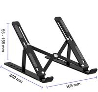 Gambar Dudukan Laptop Stand Laptop Aluminium Foldable Adjustable 6 Height - Silver dari CamOnCamOn undefined 2 Tokopedia