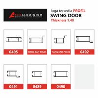 Gambar Aluminium Ambang Pintu Double 1.4 mm Profile 0495 Swing Door Alexindo - Ca dari AscoAluminium undefined 3 Tokopedia