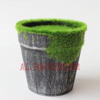 Gambar POT PLASTIK BULAT BUSA LUMUT P01-1 POT BUNGA ARTIFICIAL - EMAS dari GUDANG AB undefined 4 Tokopedia